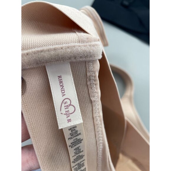 Rhonda Shear 2 Pack Molded Cup Bra with Wrap Back Size Large Black Beige 659.6 - Picture 5 of 10